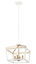 Matteo C67004WHAG - Mavonshire White + Aged Gold Brass Chandelier