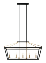 Matteo C67005BKAG - Mavonshire Black + Aged Gold Brass Chandelier