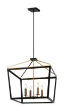 Matteo C67014BKAG - Mavonshire Black + Aged Gold Brass Chandelier