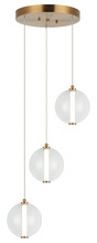 Matteo Lighting C69603AGCL - Belange Aged Gold Brass Pendant