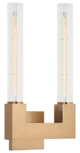 Matteo S03102AG - Odelle Aged Gold Brass Wall Sconce