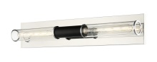 Matteo W61202MBCH - Tubo Matte Black + Chrome Wall Sconce