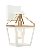 Matteo W67001WHAG - Mavonshire White + Aged Gold Brass Wall Sconce