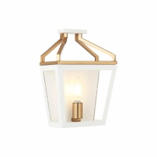 Matteo W67011WHAG - Mavonshire White + Aged Gold Brass Wall Sconce