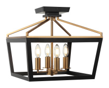 Matteo X67004BKAG - Mavonshire Black + Aged Gold Brass Ceiling Mount