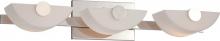 Nuvo 60/5193 - 3-Light Polished Nickel Vanity Light Fixture with Etched Opal Glass