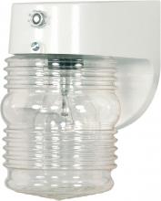 Nuvo SF77/862 - 1 Light - 8" - Porch; Wall - Clear Mason Jar with Photoelectric Sensor