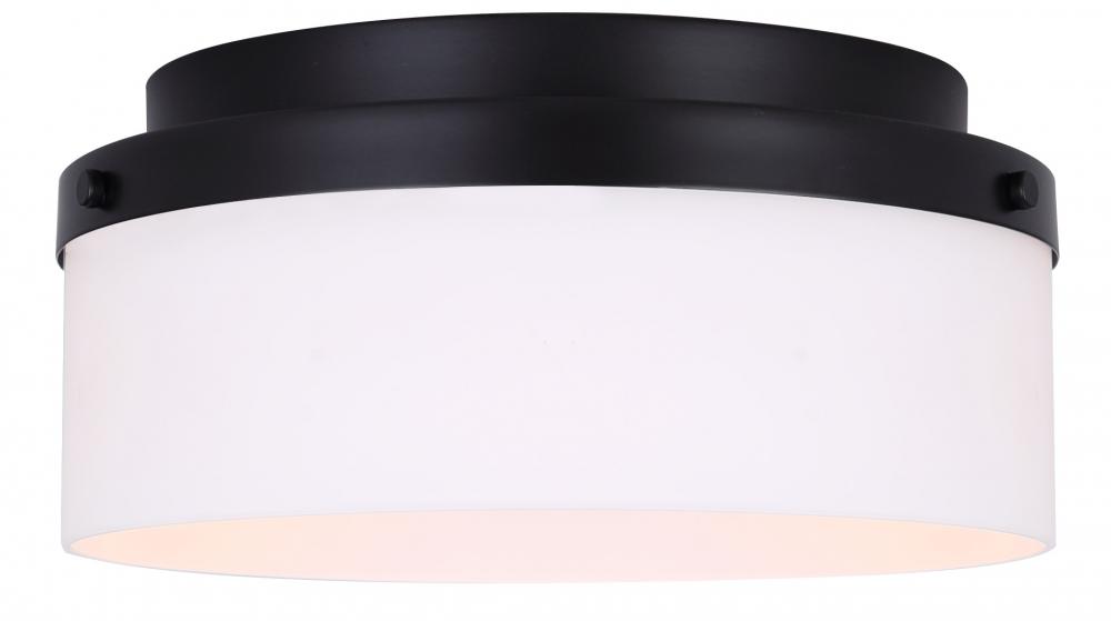 MALLOY, MBK Color, 2 Lt Flush Mount, Flat Opal Glass, 60W Type A, 12.25" W x 5.5" H