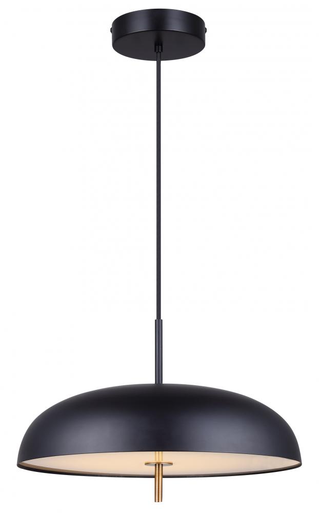 KELVIN, MBK/GD, 1 Lt LED Cord Pendant, Opal, 36W LED (Int.), Dimm., 1400 lm, 3/4/5000K 3CCT