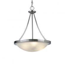 Canarm ICHAN4115BN - Alabaster, ICHAN4115BN, 3 Lt, 15 IN Chandelier, Alabaster Glass, 100W Type A, 15 IN W x 19 IN H