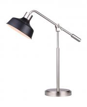 Canarm ITL1055A25BKN - BELLO, ITL1055A25BKN, BN + MBK Color, 1 Lt Table Lamp, 40W Type A, On-Off on Cord