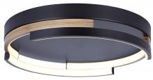 Canarm LFM283A15BKB - AZRIA, MBK + Brushed Brown Color, 15" LED Flush Mount, Silicone , 24.5W LED (Int.), Dimm., 1000 