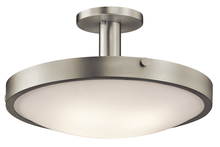 Kichler 42246NI - Four Light Nickel Bowl Semi-Flush Mount