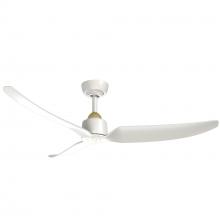 Kuzco Lighting CF92952-BG/WH - Hugo 52-in Brushed Gold/Matte White FAN Ceiling Fan