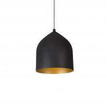 Kuzco Lighting 49108-BK/GD - Helena 8-in Black/Gold 1 Light Pendant