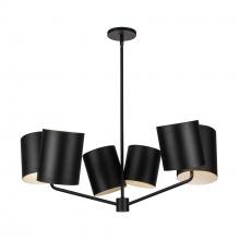 Kuzco Lighting CH58830-BK - Keiko 30-in Black 6 Lights Chandelier