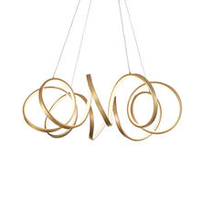 Kuzco Lighting CH93834-AN - Synergy 34-in Antique Brass LED Chandeliers