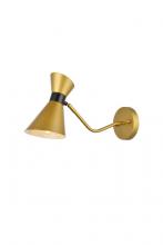 Elegant LD2352BR - Halycon 5 Inch Brass Wall Sconce