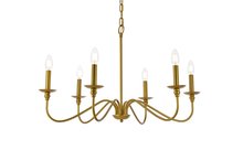 Elegant LD5056D30BR - Rohan 30 Inch Chandelier in Brass