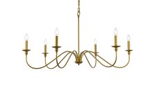 Elegant LD5056D42BR - Rohan 42 Inch Chandelier in Brass