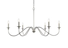 Elegant LD5056D48PN - Rohan 48 Inch Chandelier in Polished Nickel