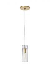 Visual Comfort SLPD277CNB-L - Sean Lavin Horizon 1-light dimmable small accent pendant with natural brass finish and glass shade