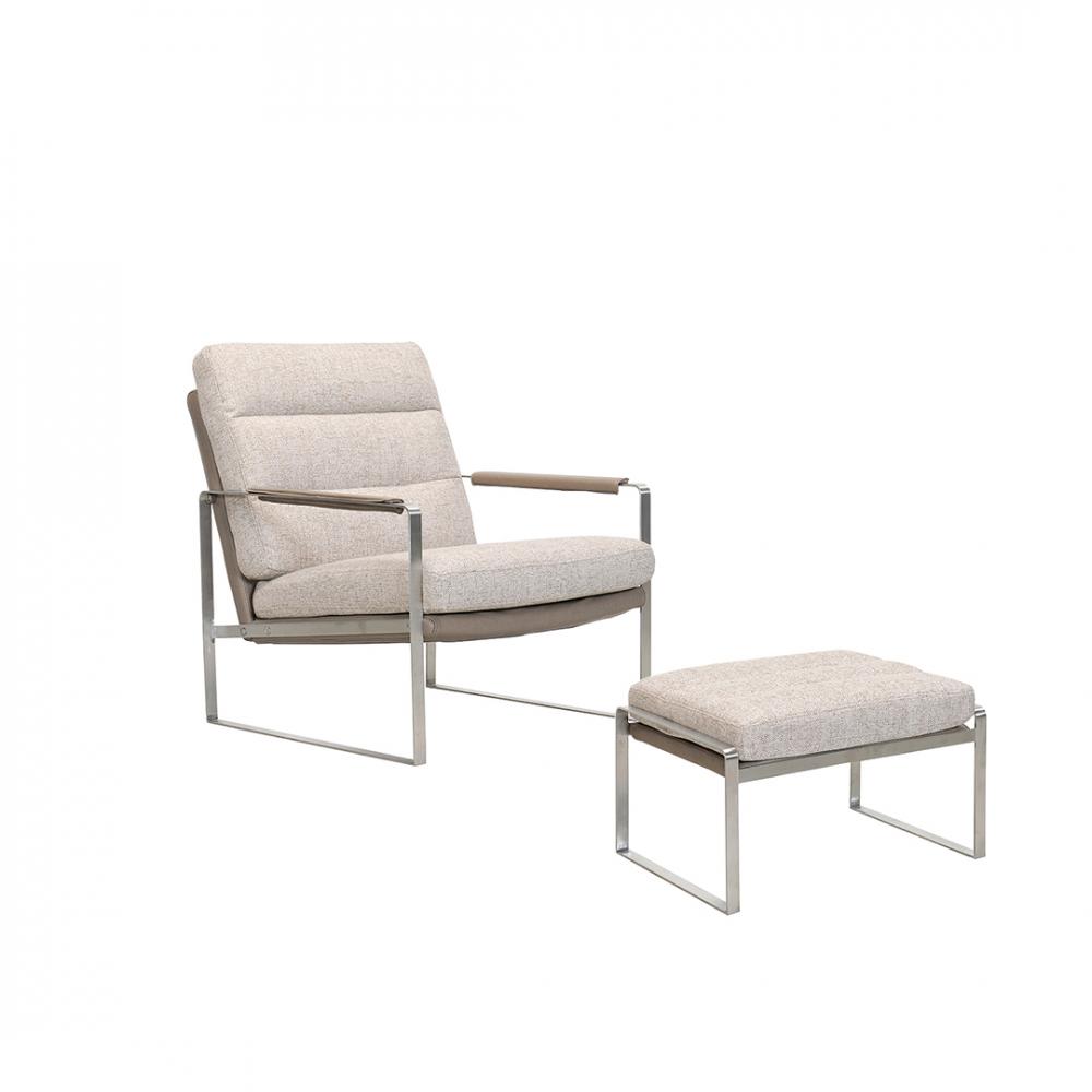 AMARO FABRIC CHAIR & OTTOMAN