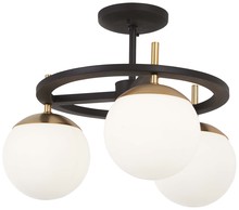 Minka P1357-618 - ALLURIA - 3 LIGHT SEMI FLUSH
