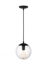 Visual Comfort 6501801-112 - Leo - Hanging Globe Small One Light Pendant with Clear Seeded Glass