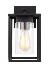 Visual Comfort 8531101EN7-12 - Vado transitional 1-light LED outdoor exterior small wall lantern sconce in black finish with clear