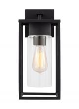 Visual Comfort 8631101EN7-12 - Vado transitional 1-light LED outdoor exterior medium wall lantern sconce in black finish with clear