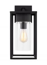 Visual Comfort 8731101EN7-12 - Vado transitional 1-light LED outdoor exterior large wall lantern sconce in black finish with clear