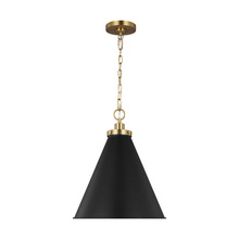 Visual Comfort CP1271MBKBBS - Wellfleet Medium Cone Pendant