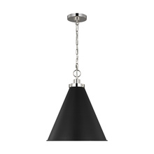 Visual Comfort CP1271MBKPN - Wellfleet Medium Cone Pendant