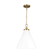 Visual Comfort CP1271MWTBBS - Wellfleet Medium Cone Pendant