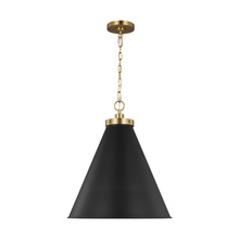 Visual Comfort CP1281MBKBBS - Wellfleet Large Cone Pendant