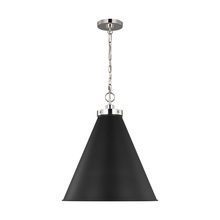 Visual Comfort CP1281MBKPN - Wellfleet Large Cone Pendant
