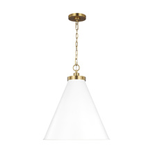Visual Comfort CP1281MWTBBS - Wellfleet Large Cone Pendant