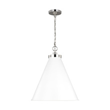 Visual Comfort CP1281MWTPN - Wellfleet Large Cone Pendant
