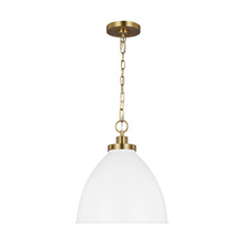 Visual Comfort CP1291MWTBBS - Wellfleet Medium Dome Pendant