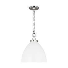 Visual Comfort CP1291MWTPN - Wellfleet Medium Dome Pendant