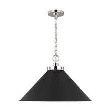 Visual Comfort CP1311MBKPN - Wellfleet Wide Cone Pendant