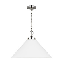 Visual Comfort CP1311MWTPN - Wellfleet Wide Cone Pendant