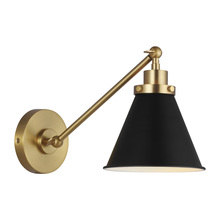 Visual Comfort CW1121MBKBBS - Wellfleet Single Arm Cone Task Sconce