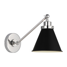 Visual Comfort CW1121MBKPN - Wellfleet Single Arm Cone Task Sconce