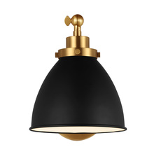Visual Comfort CW1131MBKBBS - Wellfleet Single Arm Dome Task Sconce