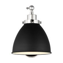 Visual Comfort CW1131MBKPN - Wellfleet Single Arm Dome Task Sconce