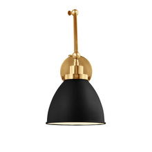 Visual Comfort CW1161MBKBBS - Wellfleet Double Arm Dome Task Sconce