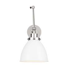 Visual Comfort CW1161MWTPN - Wellfleet Double Arm Dome Task Sconce