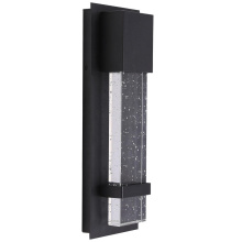 Eglo 202955A - 1 LT Integrated LED Outdoor Wall Light w/ Black Finish & Clear Seeded Glass